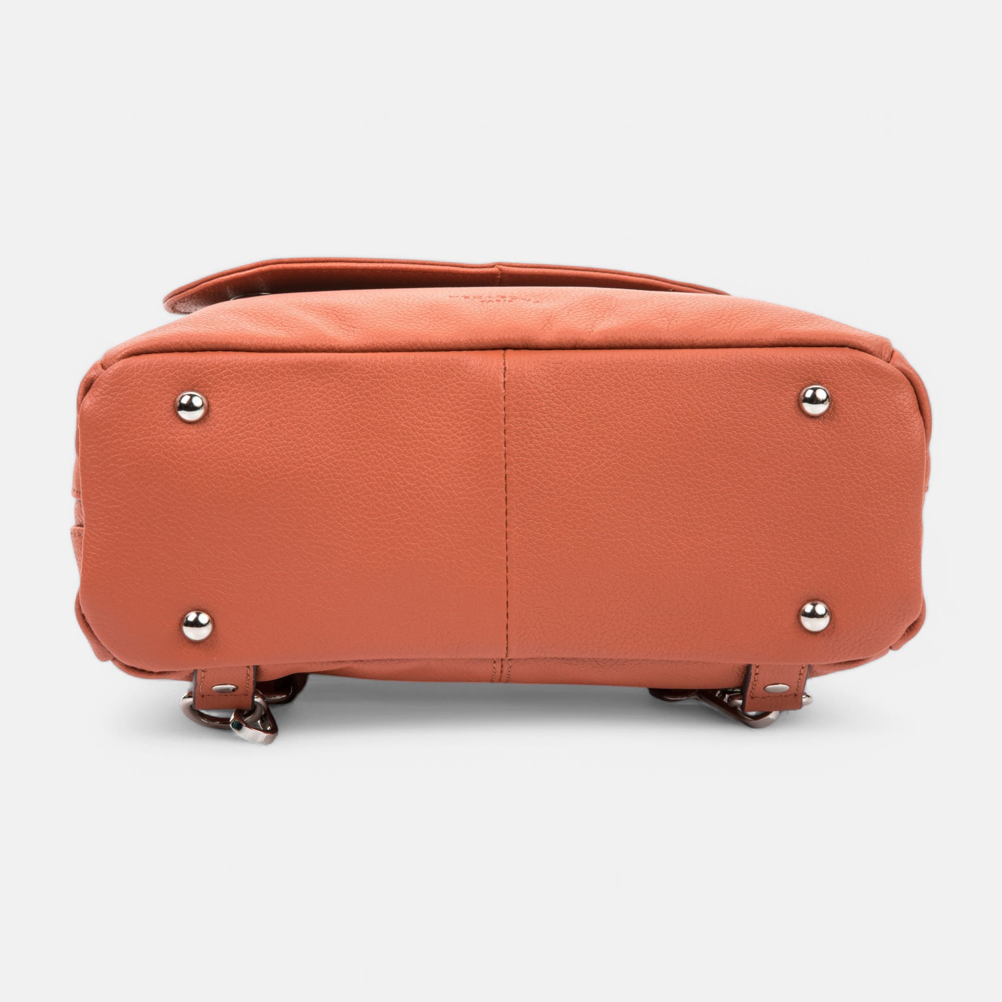 Sac à dos en cuir orange