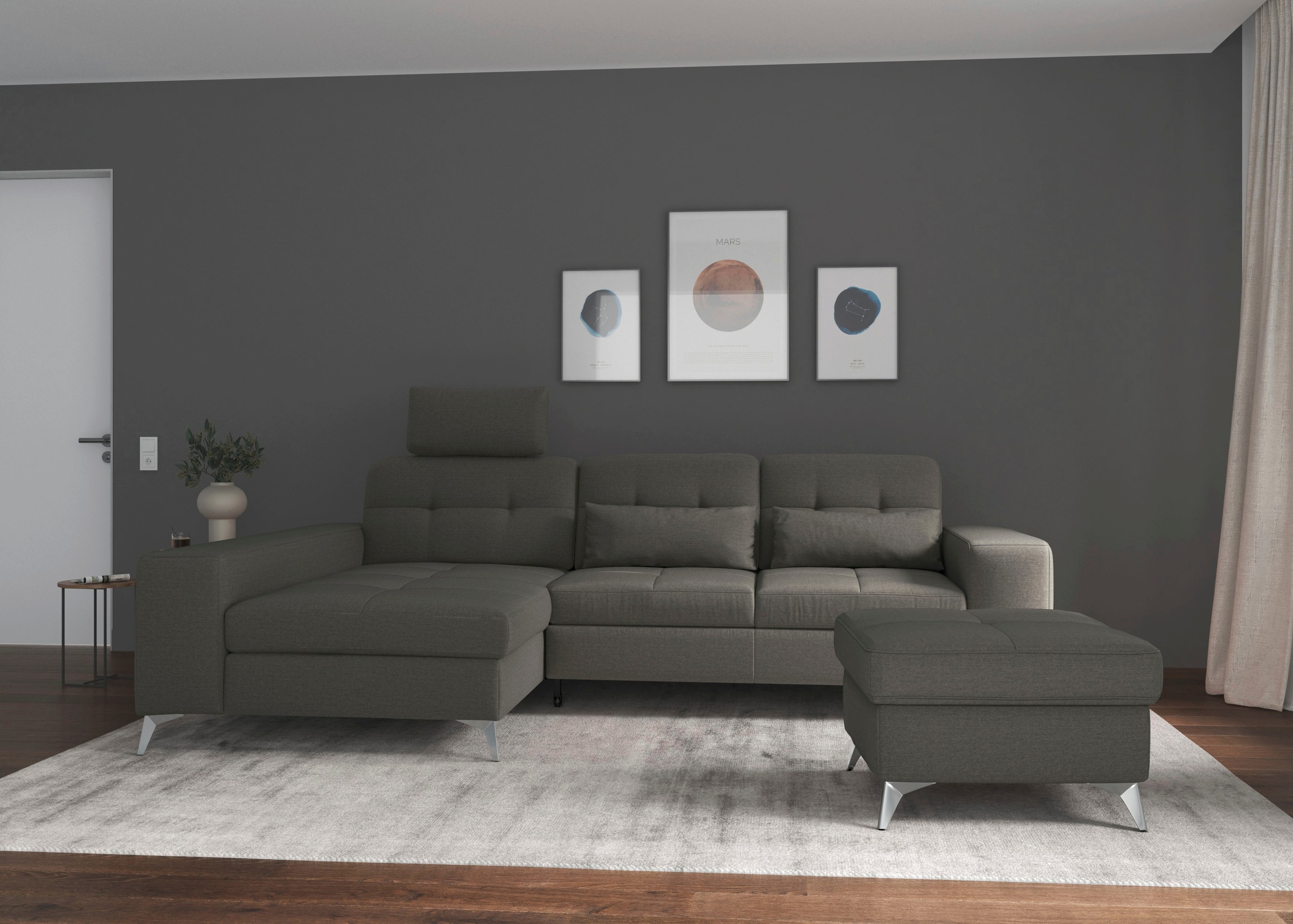sit&more Sofakissen »Baviene« Set, bestehend aus 2 Nierenkissen