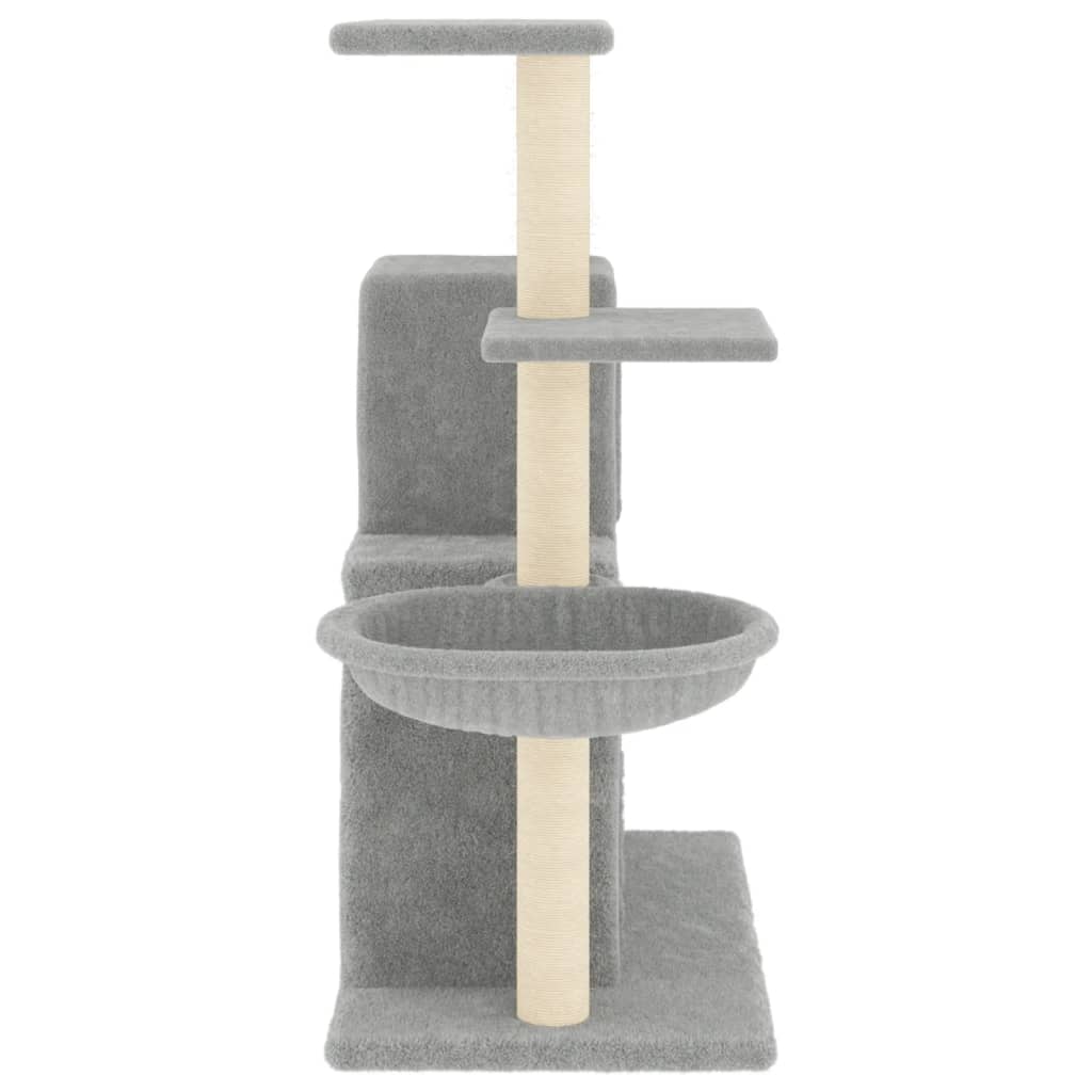 Arranhador para gatos vidaXL com postes de sisal cinza claro, 83 cm