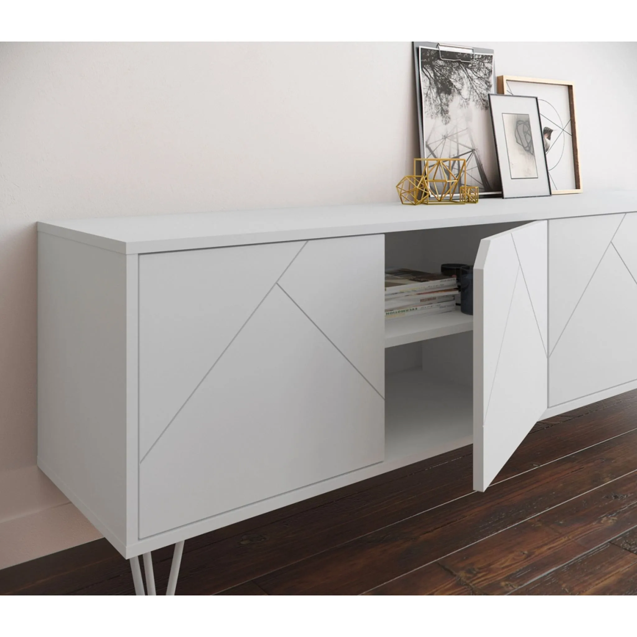 Nexera Meuble Audio-Vidéo Slim - Blanc