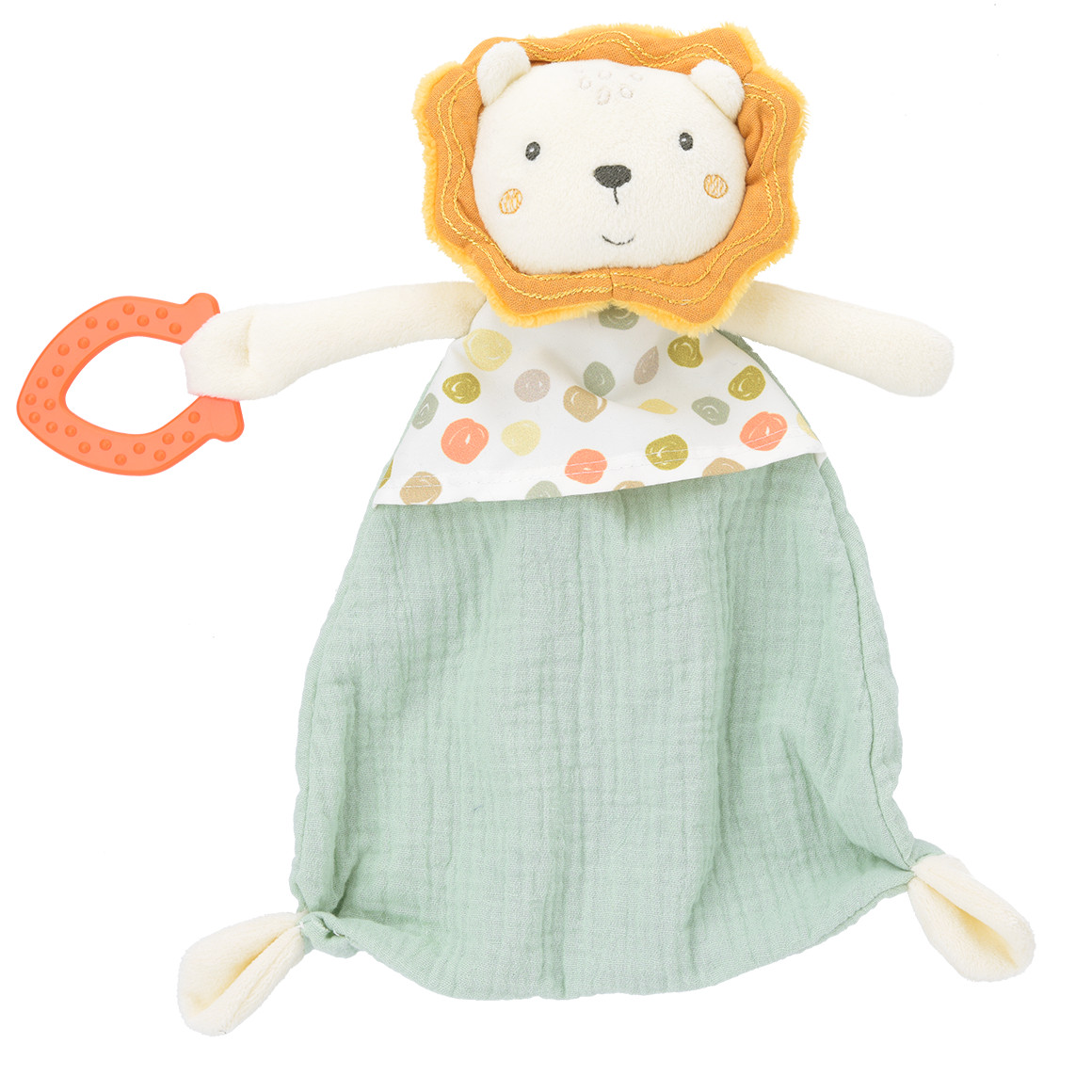 Topomini Baby Schmusetuch im Löwen-Design mint