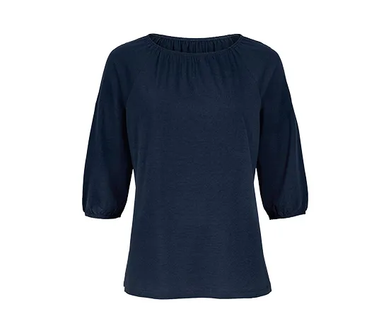 Shirt mit 3/4-Arm, dunkelblau