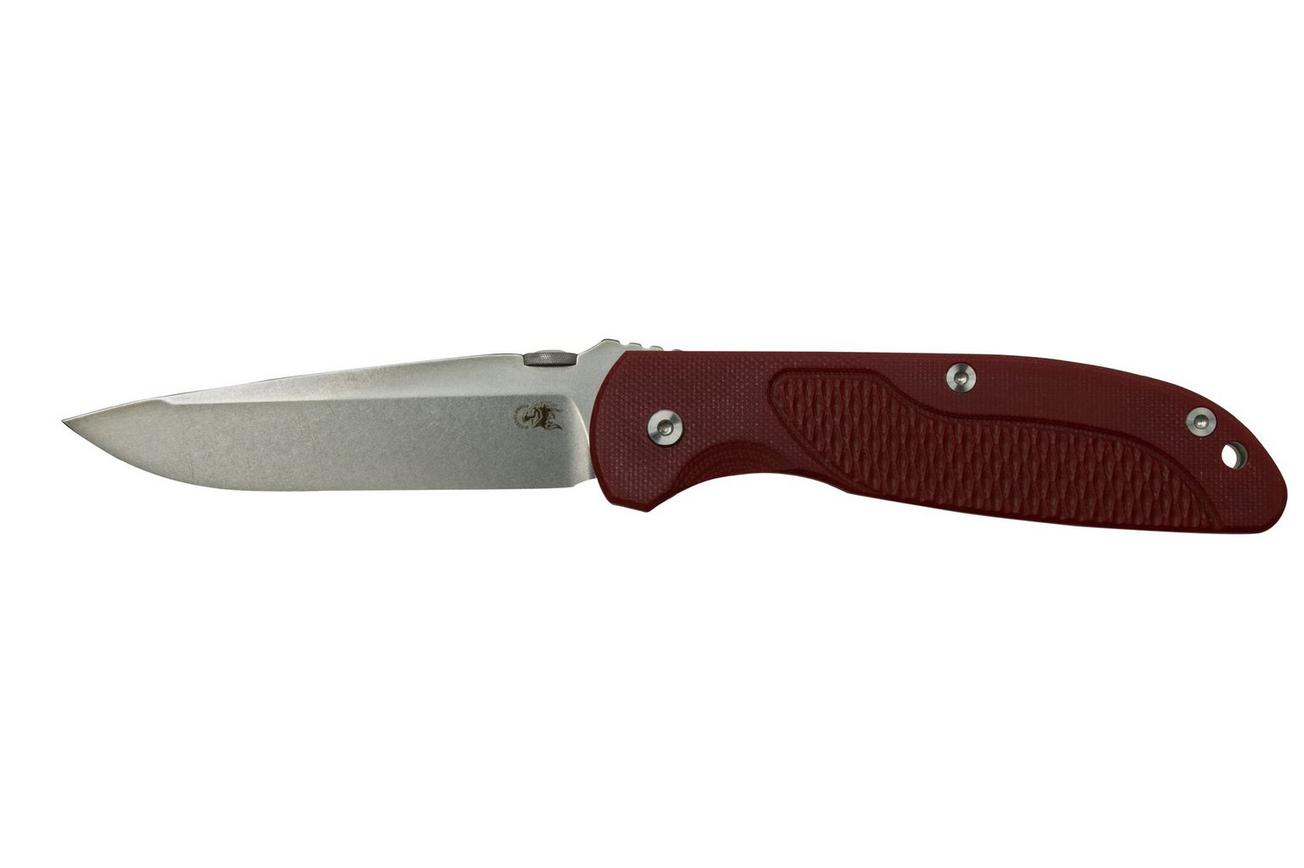 Rick Hinderer FireTac Spanto Stonewash, Red G10, zakmes
