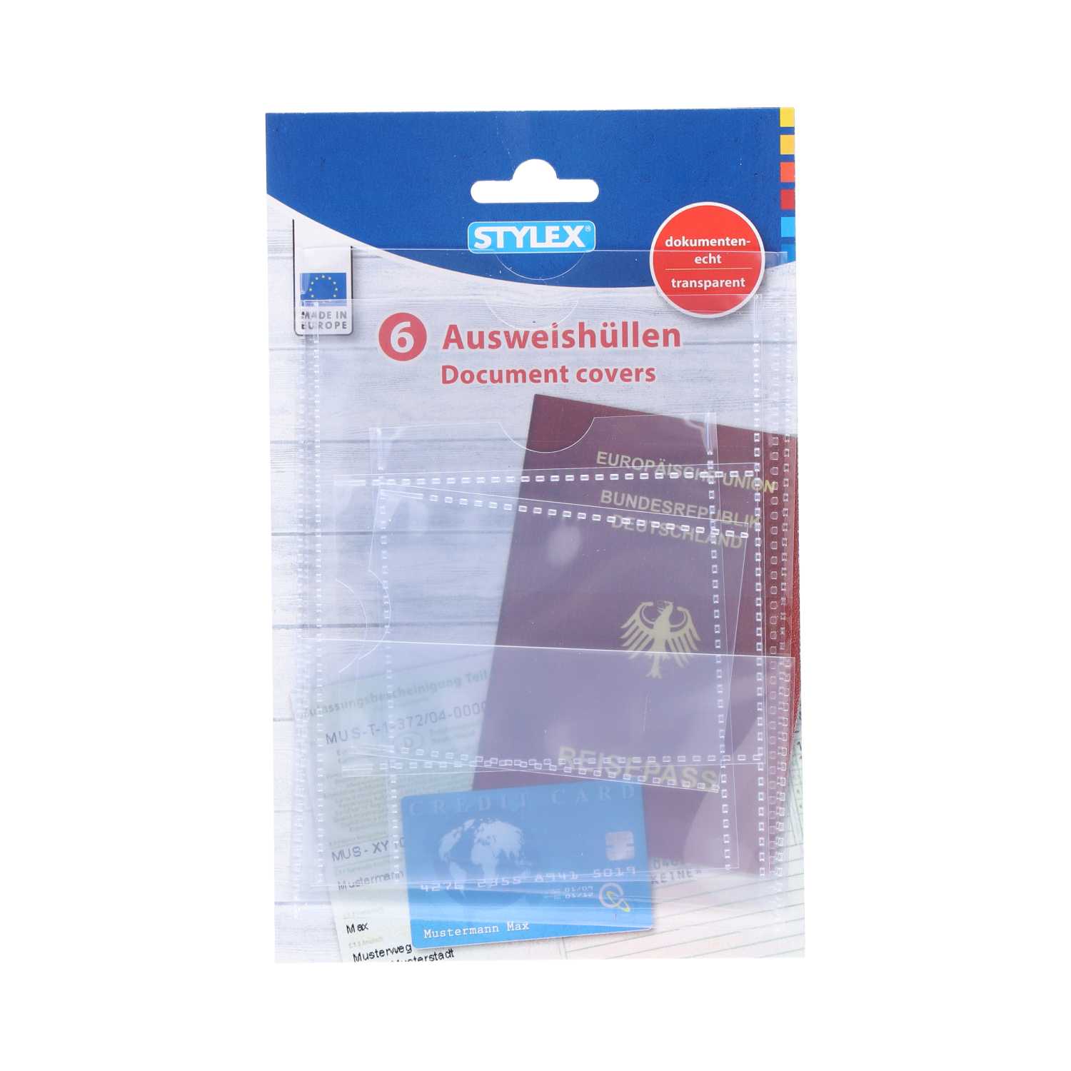 STYLEX® Ausweishüllen-Sortiment transparent 6teilig