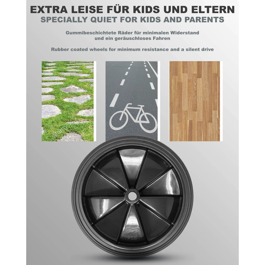 PROMETHEUS BICYCLES® Sützräder Universell für 12 bis 18 Zoll schwarz