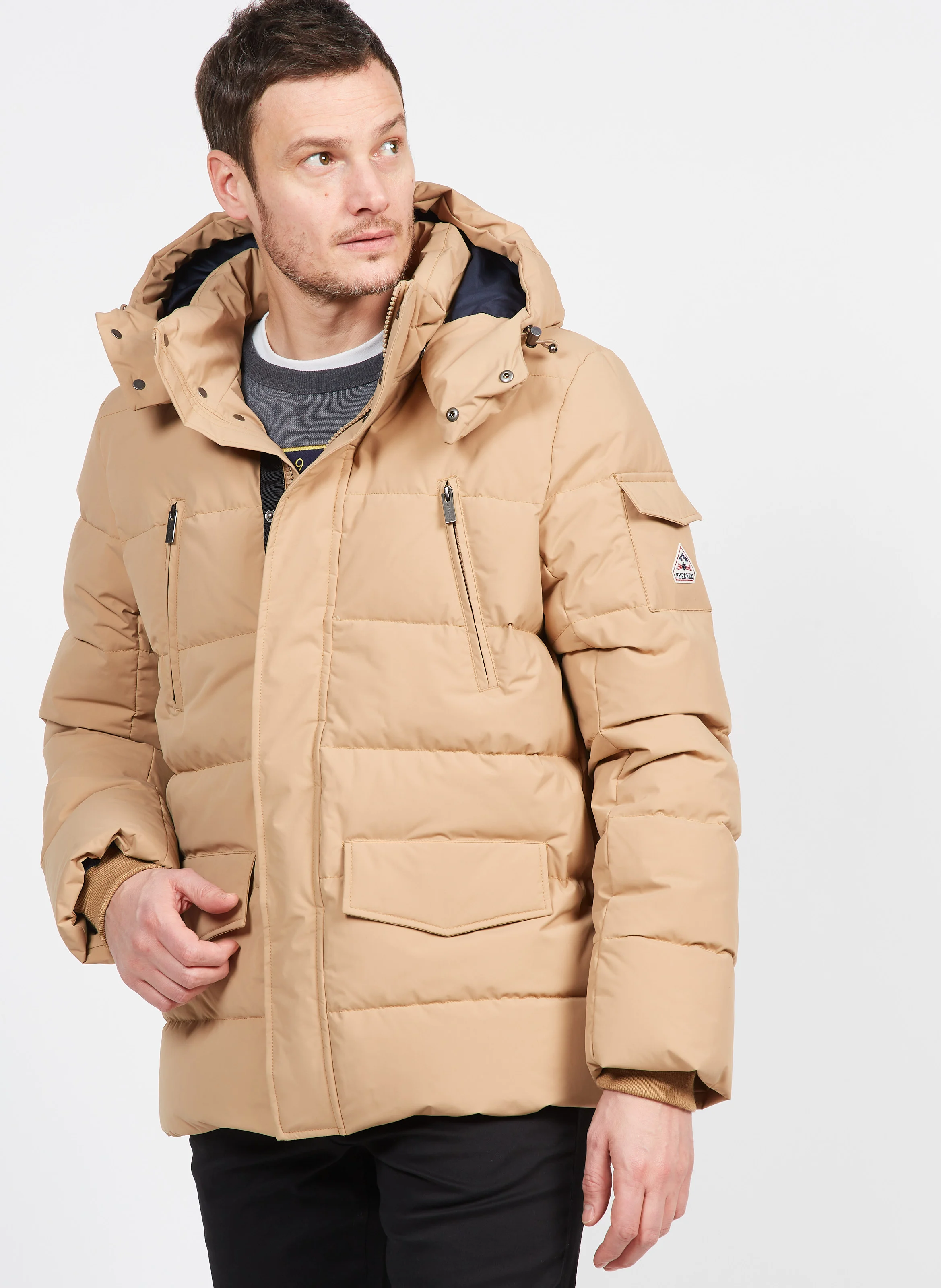 GRADE - Doudoune à capuche matelassée| Beige