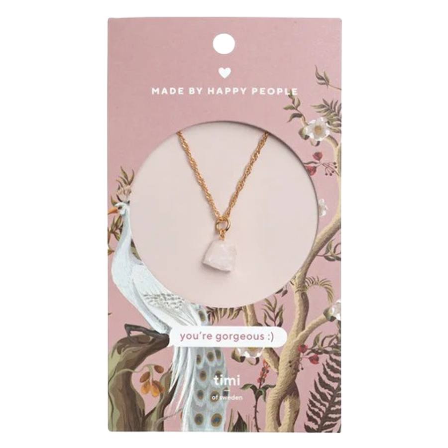 Timi Of Sweden You're Gorgeous Rose Quartz Necklace