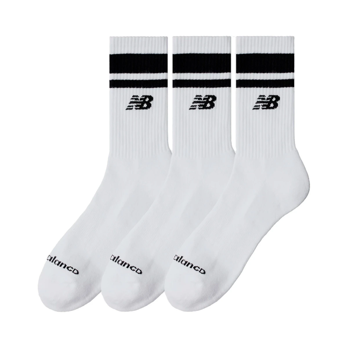 Meias New Balance Everyday Stripe Midcalf (3 Pares)