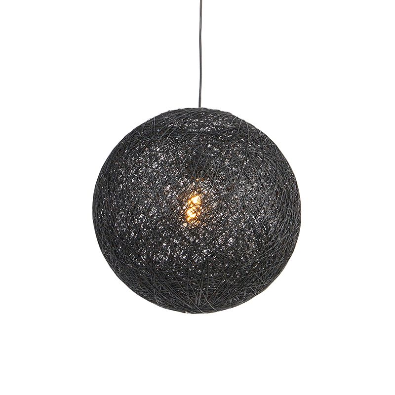 Design hanglamp zwart bol 45cm - Corda