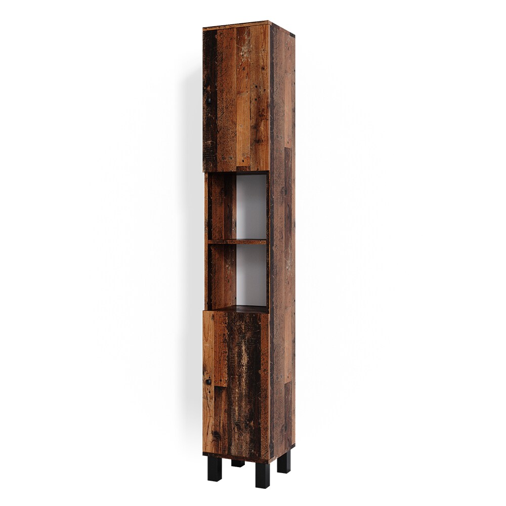 Vicco Hochschrank Badschrank Badezimmerschrank Fynn Old Style Badmöbel 190 x 30