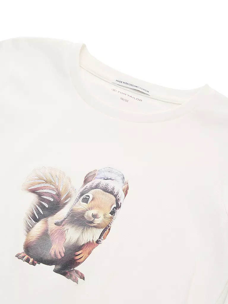 TOM TAILOR Mädchen Langarmshirt  creme