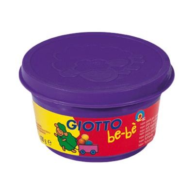 GIOTTO be-bè - pâte à modeler - 4 pots Jaune, Orange, Vert, Violet -100gr