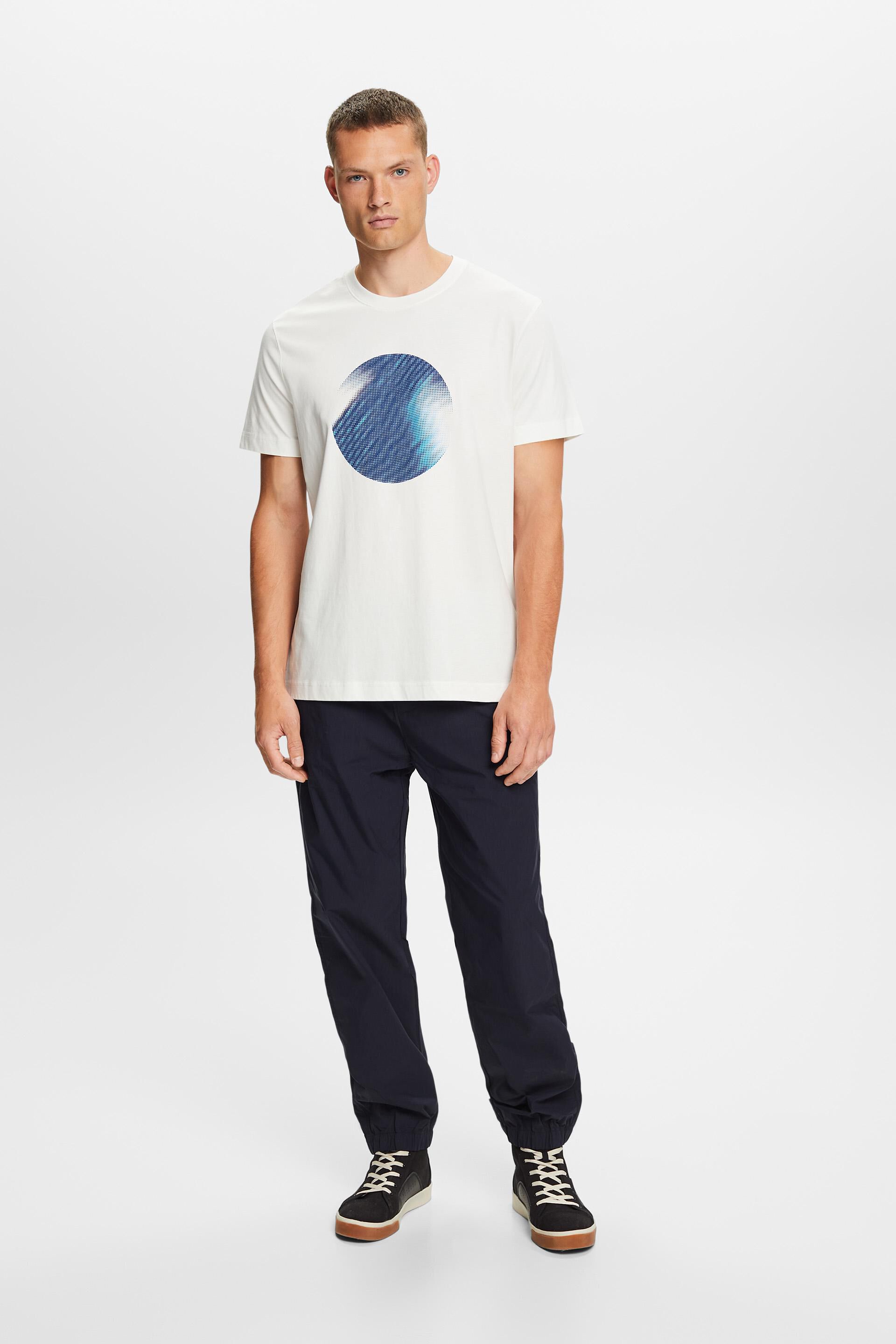 T-shirt à imprimé sur le devant, 100 % coton