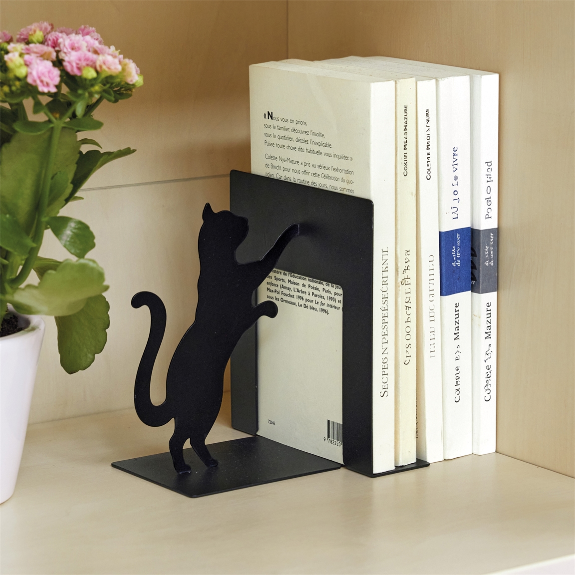 Lot de 2 serre-livres chats