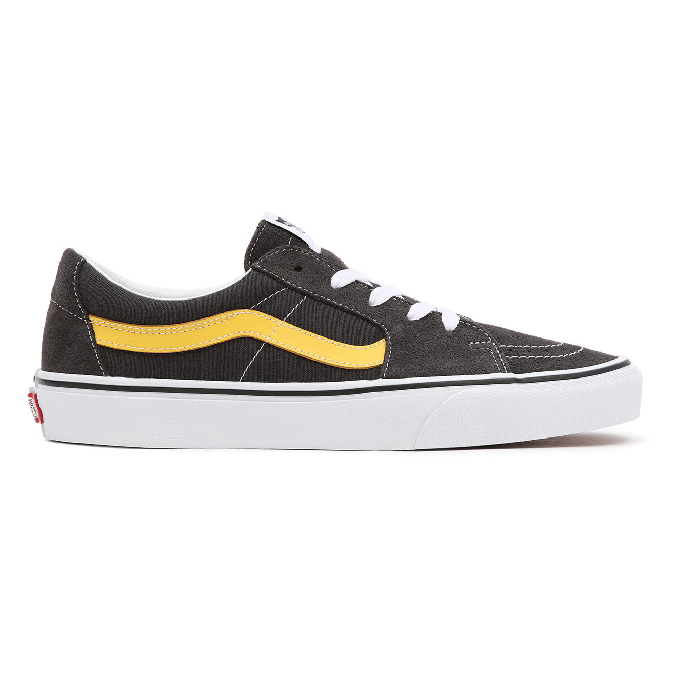Vans Sneakers en Velours de Cuir & Textile SK8-Low grises