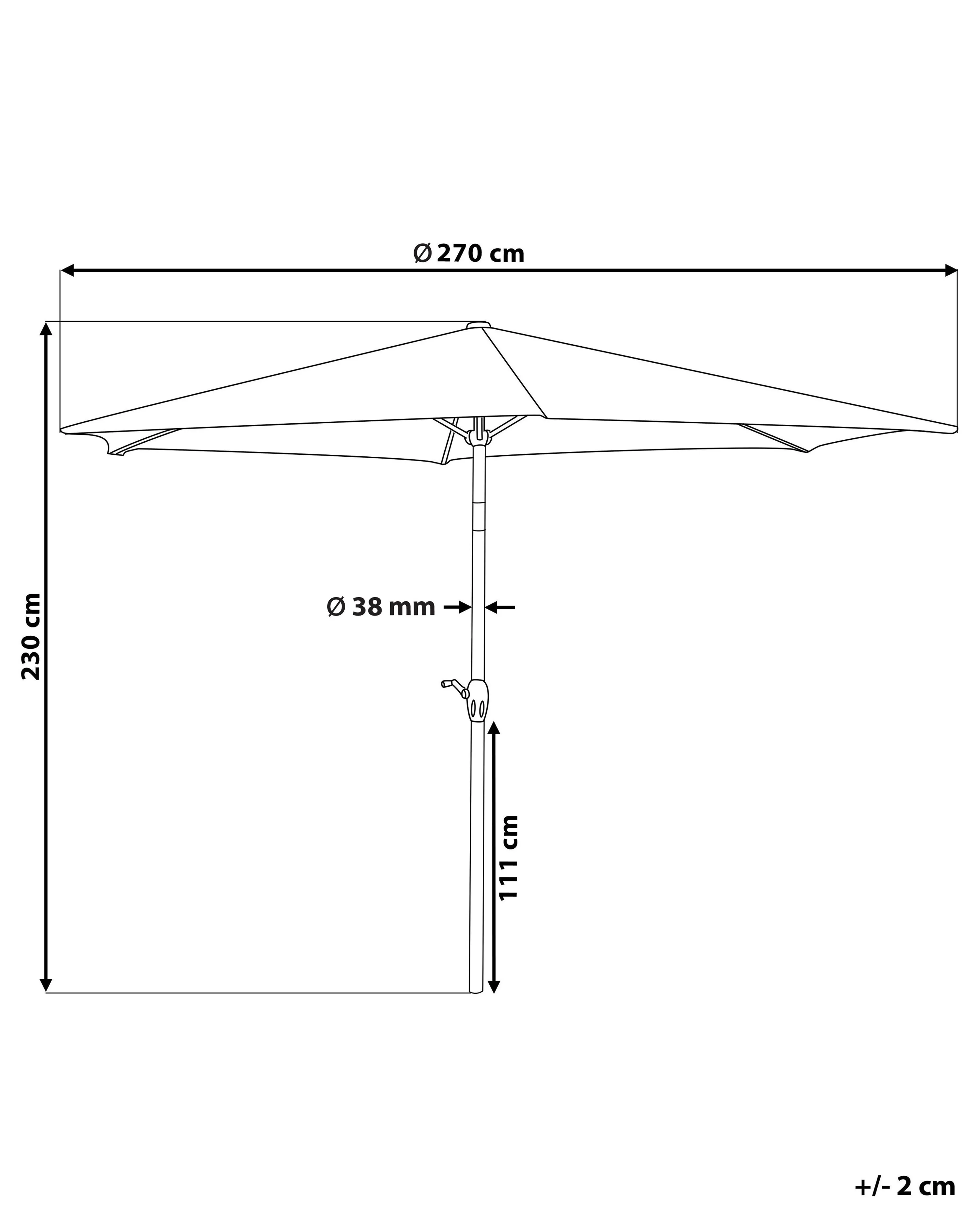 Parasol 270 cm VARESE Marineblauw