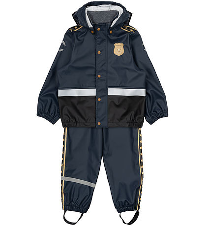 Mikk-Line Regenkleidung m. Träger - PU - Blue Nights m. Polizei