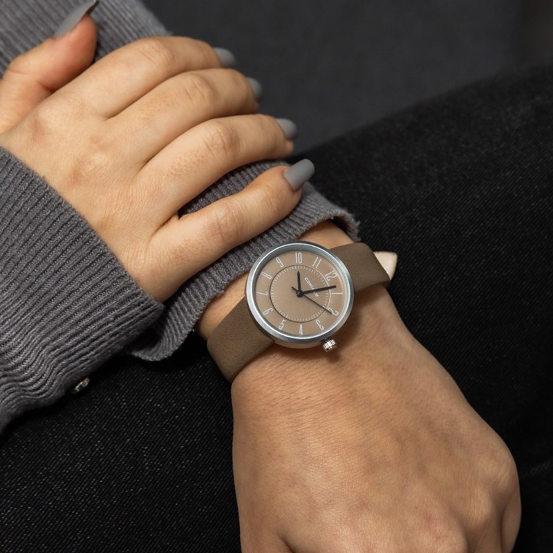 Montre Femme COMELY bracelet Cuir Marron
