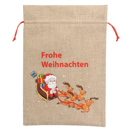 Idena Jutesack maxi 49x63cm Weihnachtsmann