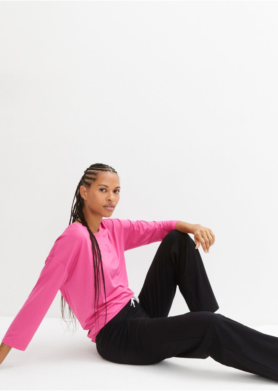Pantalon en jersey jambes larges, Flared
