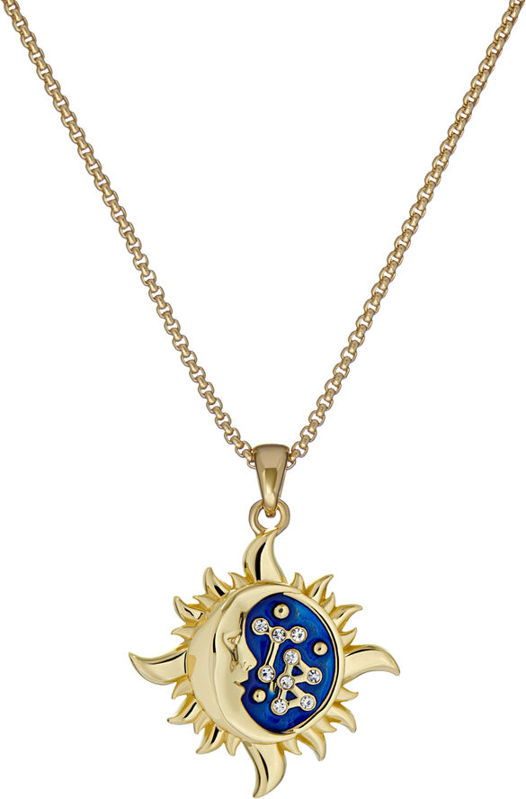 Ted Baker DELEST Sun Moon Crystal Pendant Gold tone