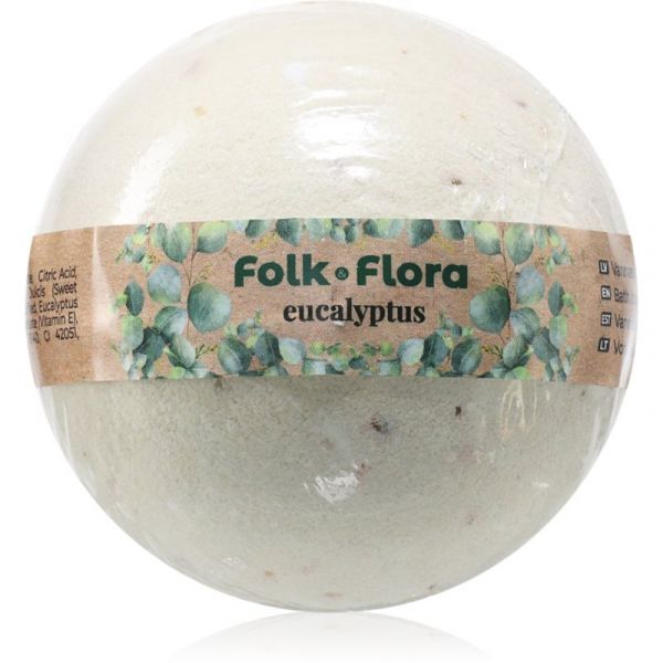Folk & Flora Eucalyptus Bomba de Banho Efeito Calmante 130 g