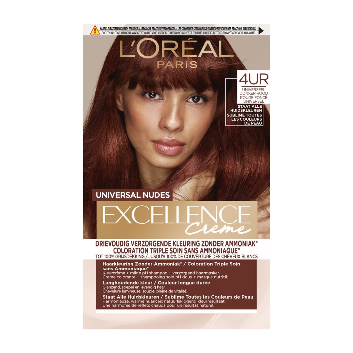 L’Oréal Excellence Creme 4Ur – Uni Donker Rood (1 stuk)