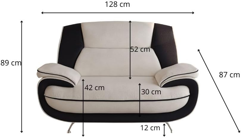 Sofa Set 3-2-1 für Wohnzimmer – Bequeme Couchgarnitur mit 3-Sitzer, 2-Sitzer & Sessel – Elegante Sitzgarnitur aus Kunstleder – Ohne Schlaffunktion – Komfortable Polsterung – Modernes Design