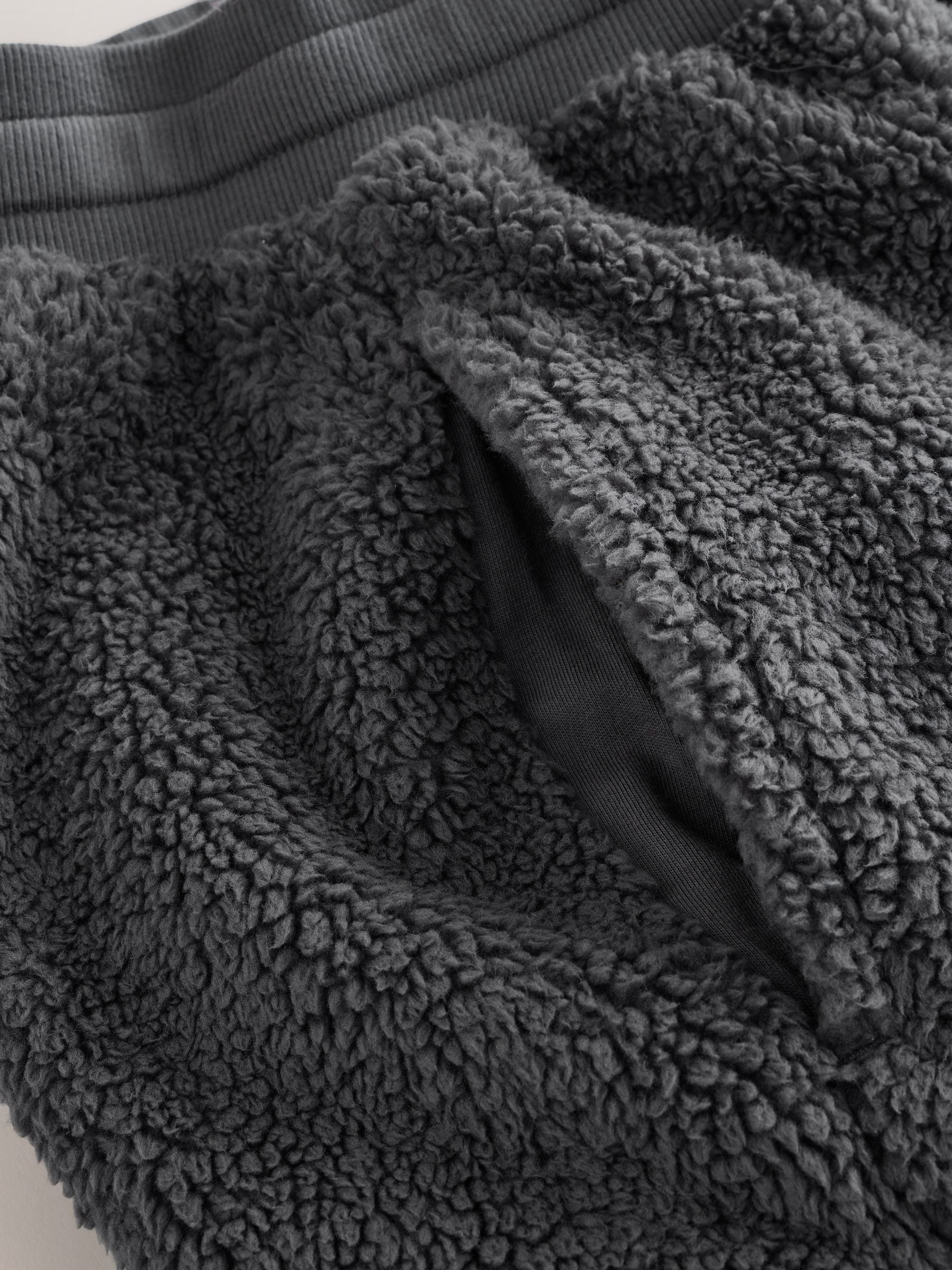 Leisteen grijs - Borg Fleece Cuffed Joggers
