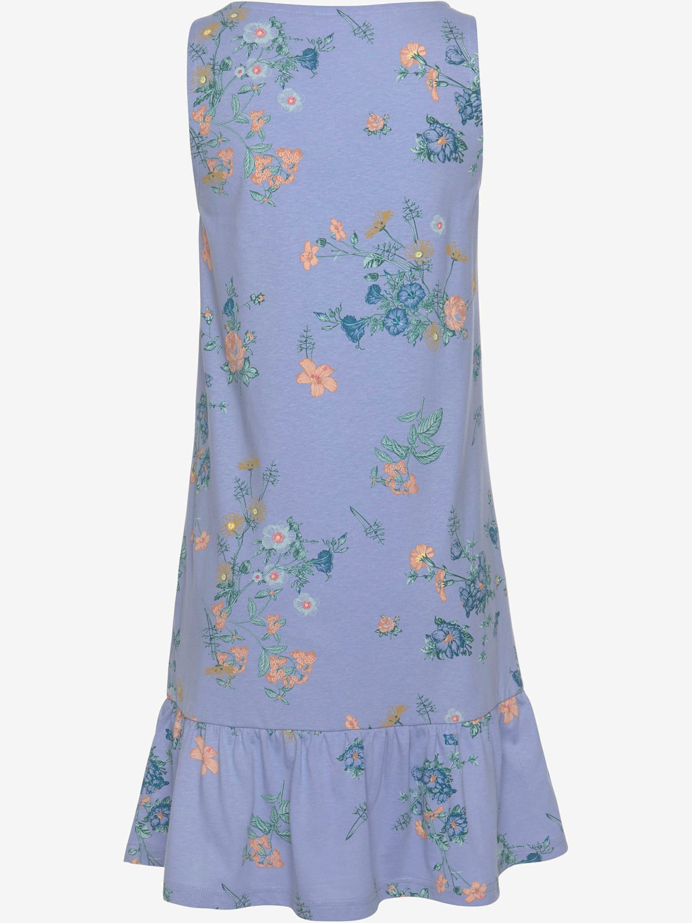 Chemise de nuit fantaisie avec larges bretelles et encolure ronde