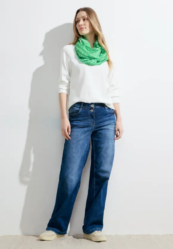 Loop mit Ausbrenner Print - celery green