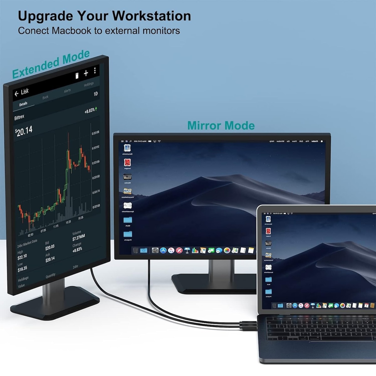 NÖRDIC 0,5m USBC til DisplayPort Cable UHD 4K 60Hz 21.6Gbps DP Alt-modus 1.2 HDCP, aluminium Kontakt informasjon Grå
