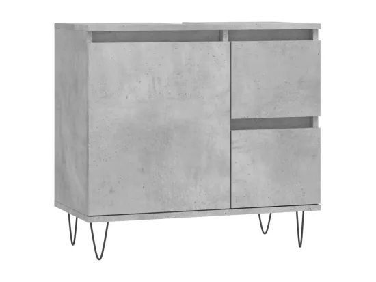 Armoire de salle de bain gris béton 65x33x60 cm