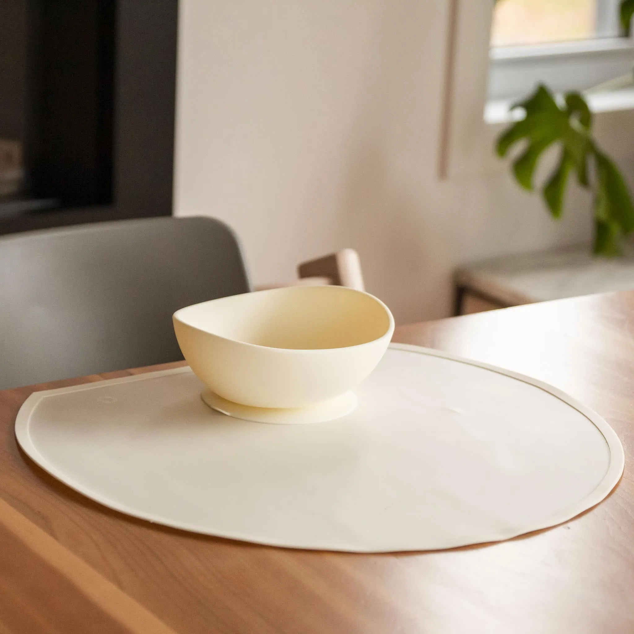 Bulle Ensemble Napperon + Bol en Silicone - Ivoire