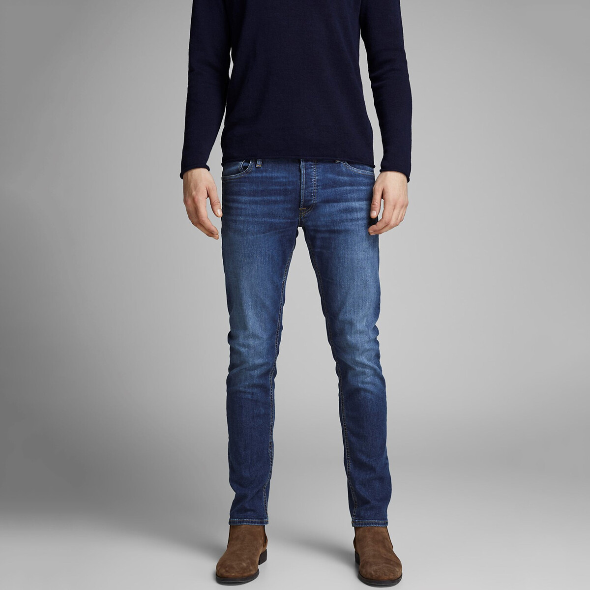 JACK & JONES<br>Calça jeans slim stretch Jjiglenn