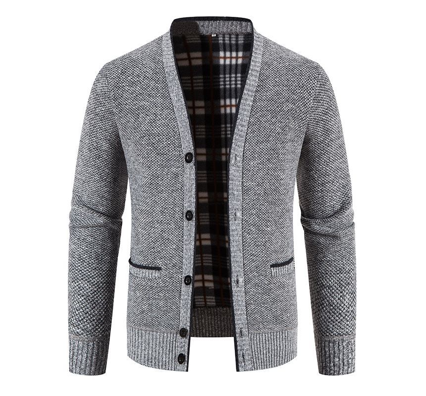 FORSETI - V-hals vest met contrasterende bies