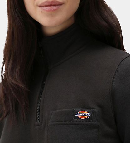 Dickies Sweatshirt m. Lynl?s - Oakport Quarter Zip - Sort