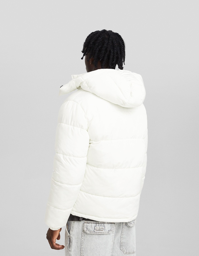 Jaqueta puffer com capuz