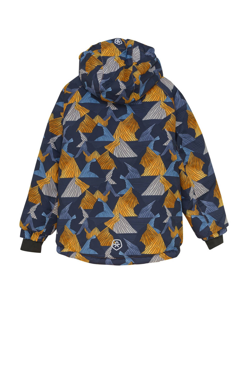 Color Kids ski-jack donkerblauw/lichtblauw/oranje