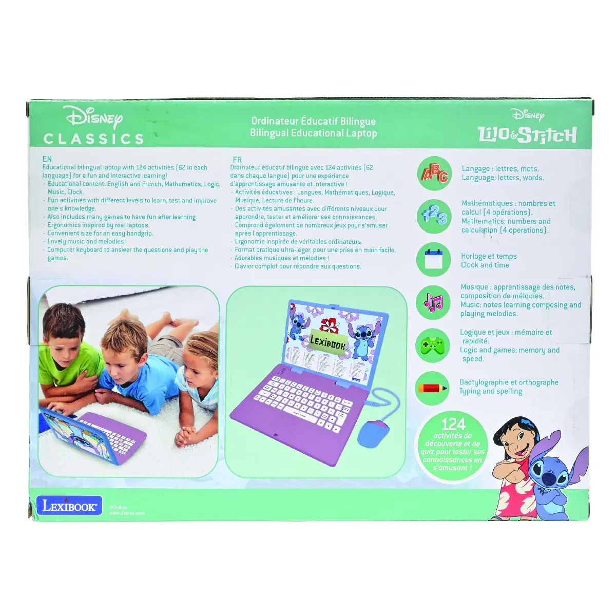 Lexibook Ordinateur Educatif Stitch Bilingue