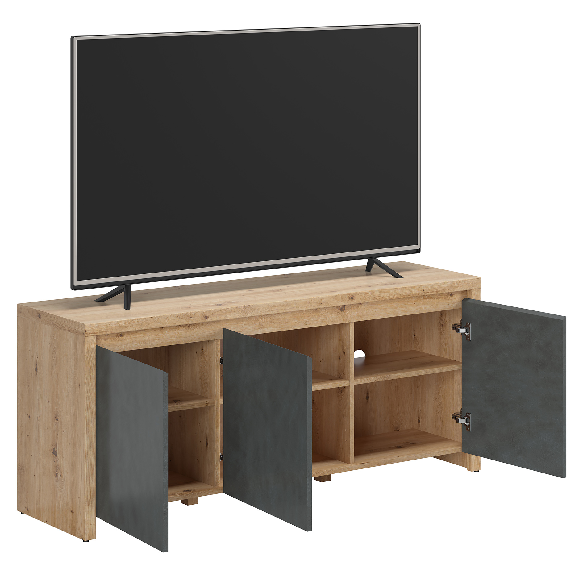 Lowboard - Artisan Eiche Nachbildung - 3 Türen - 143 cm
