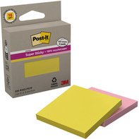 Bloc-notes Super Sticky Recycling Notes, rose/jaune