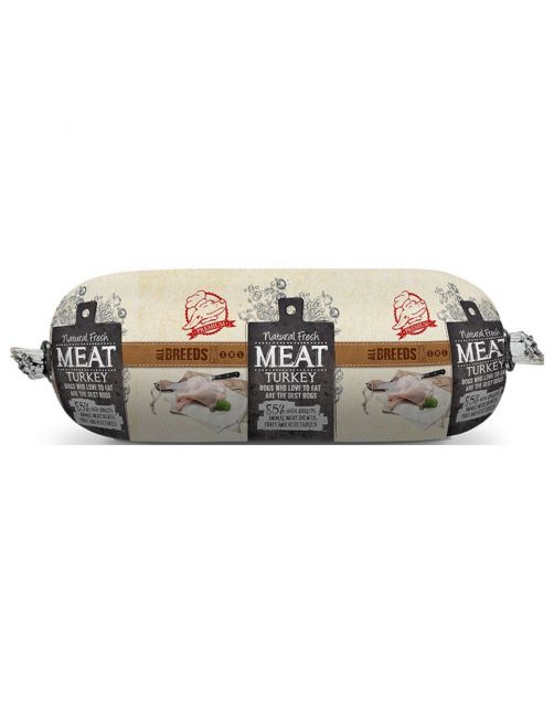 Natural Fresh Meat All Breeds Dog Worst Kalkoen - Hondenvoer