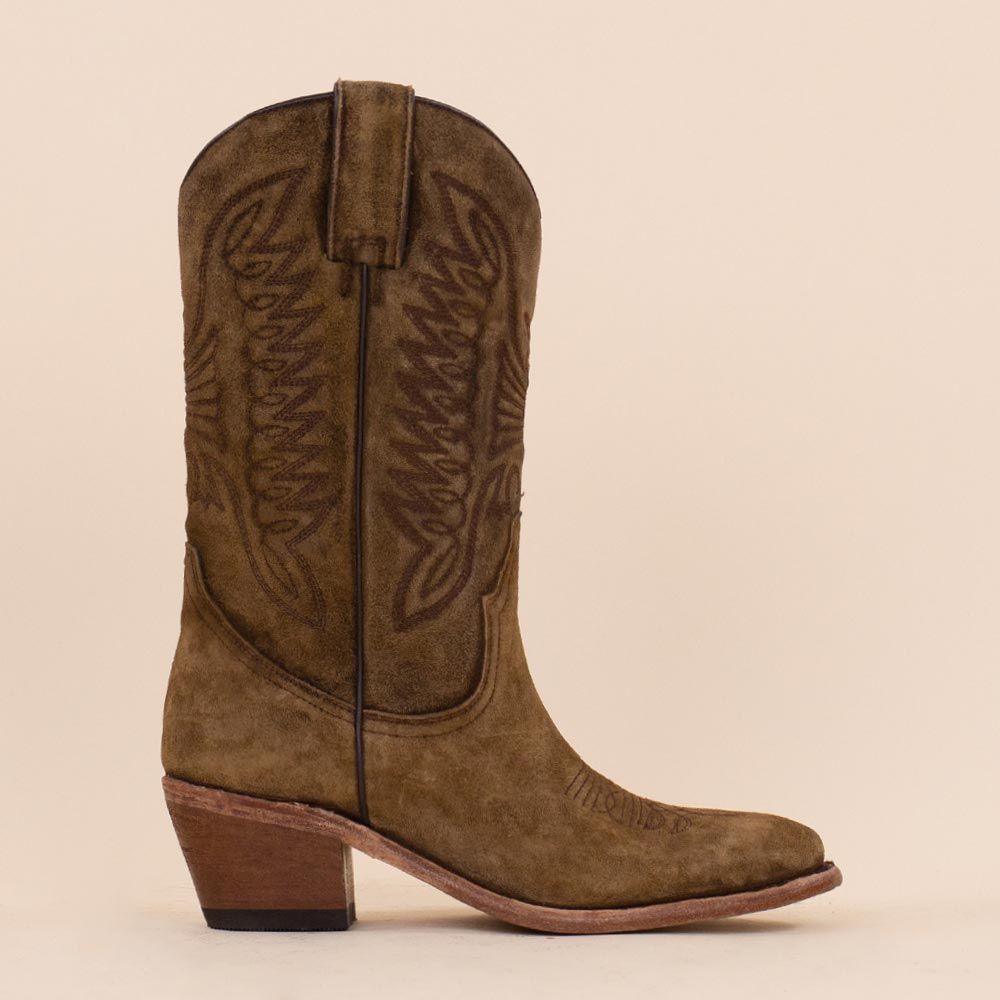Perlita Peaches laarzen bruin suede