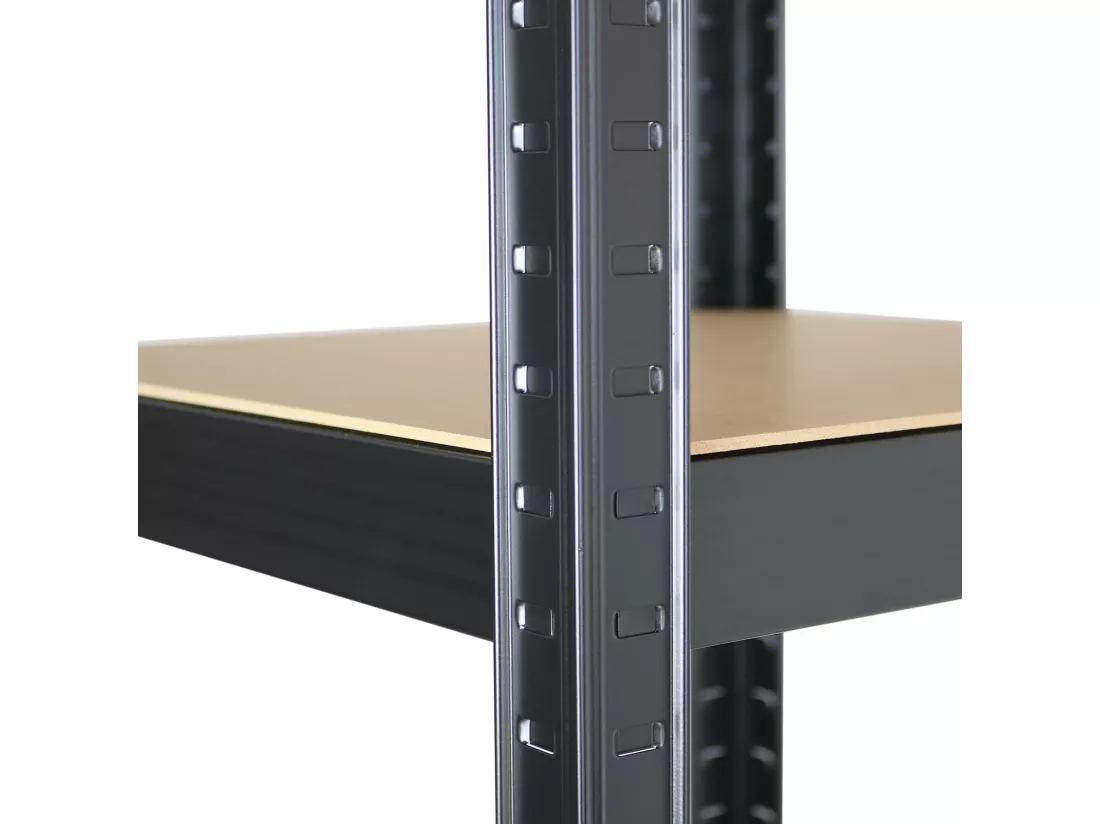 Rayonnage modulaire avec 5 étagères réglables 180x40x40cm 175Kg O91