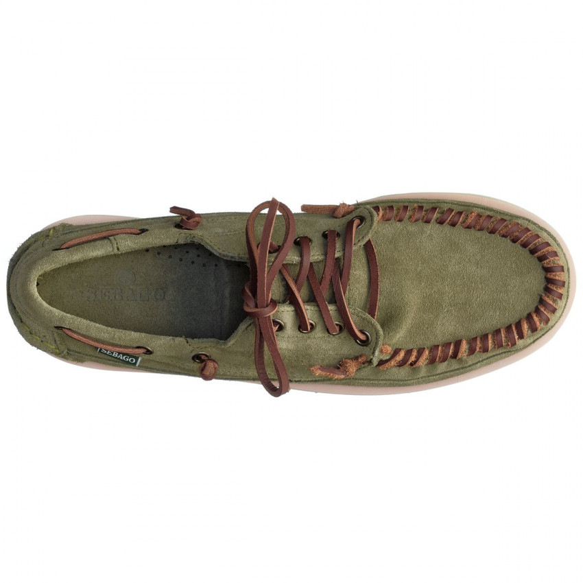 KEUKA Olive-Mocassin en daim pour homme