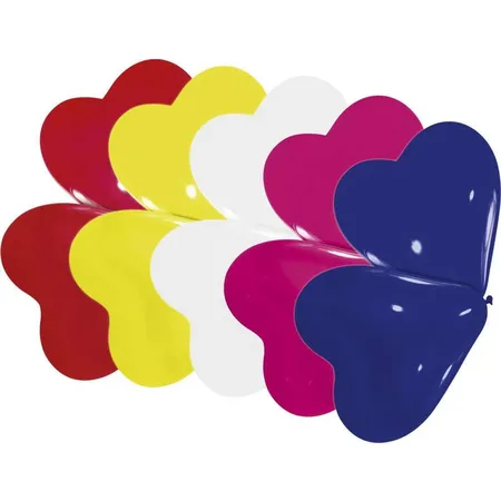 amscan Latexballons Herzen bunt, 10 Stück