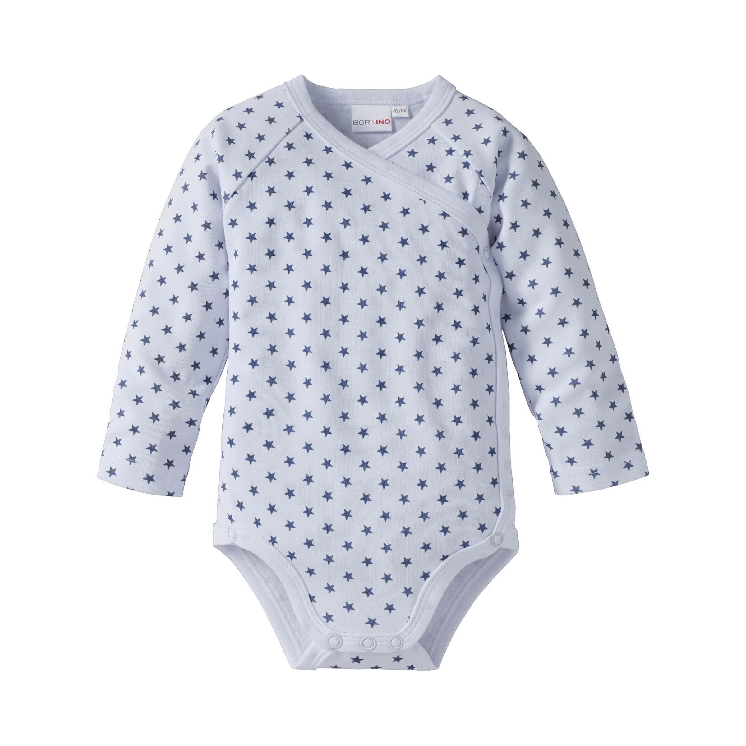 Bornino - Lieblinge 3er-Pack Wickelbodys langarm blau