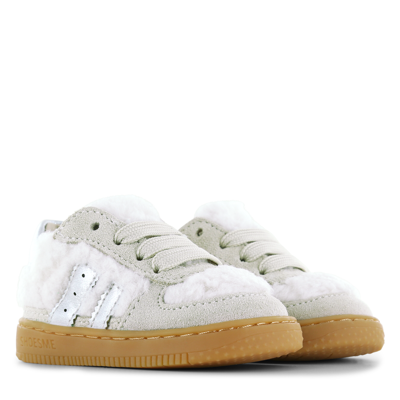Shoesme beige teddy sneakertje Microfiber leer, Suède, Teddy | Sale