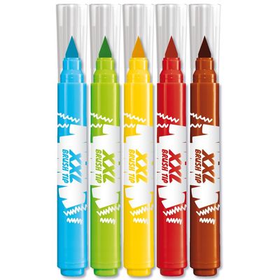 Maped Color'Peps Brush Tip - Pack de 5 feutres XXL